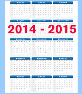 Benchmarking calendar 2014 - 2015
